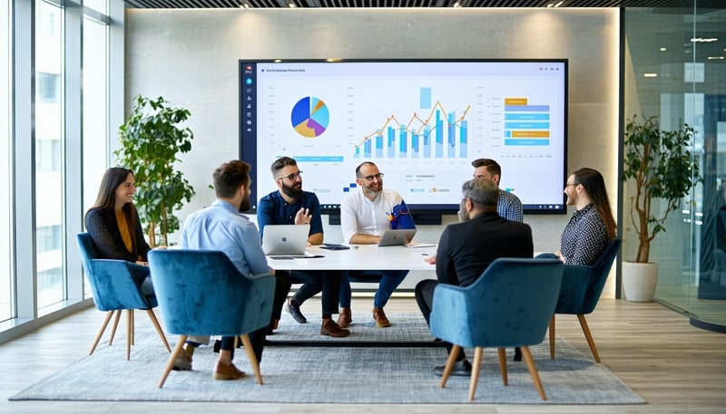 A'rrifq team collaborating on business solutions in a modern Dubai office
