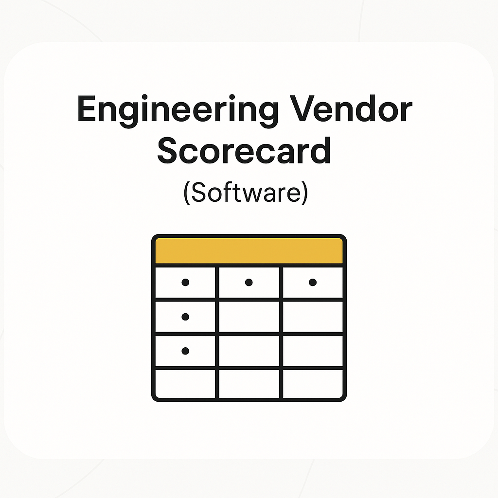 Eng Vendor Scorecard