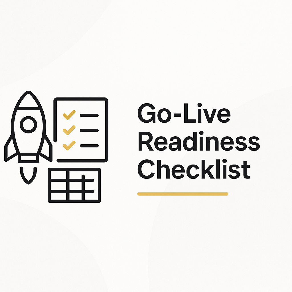 Go-Live Readiness Chklist