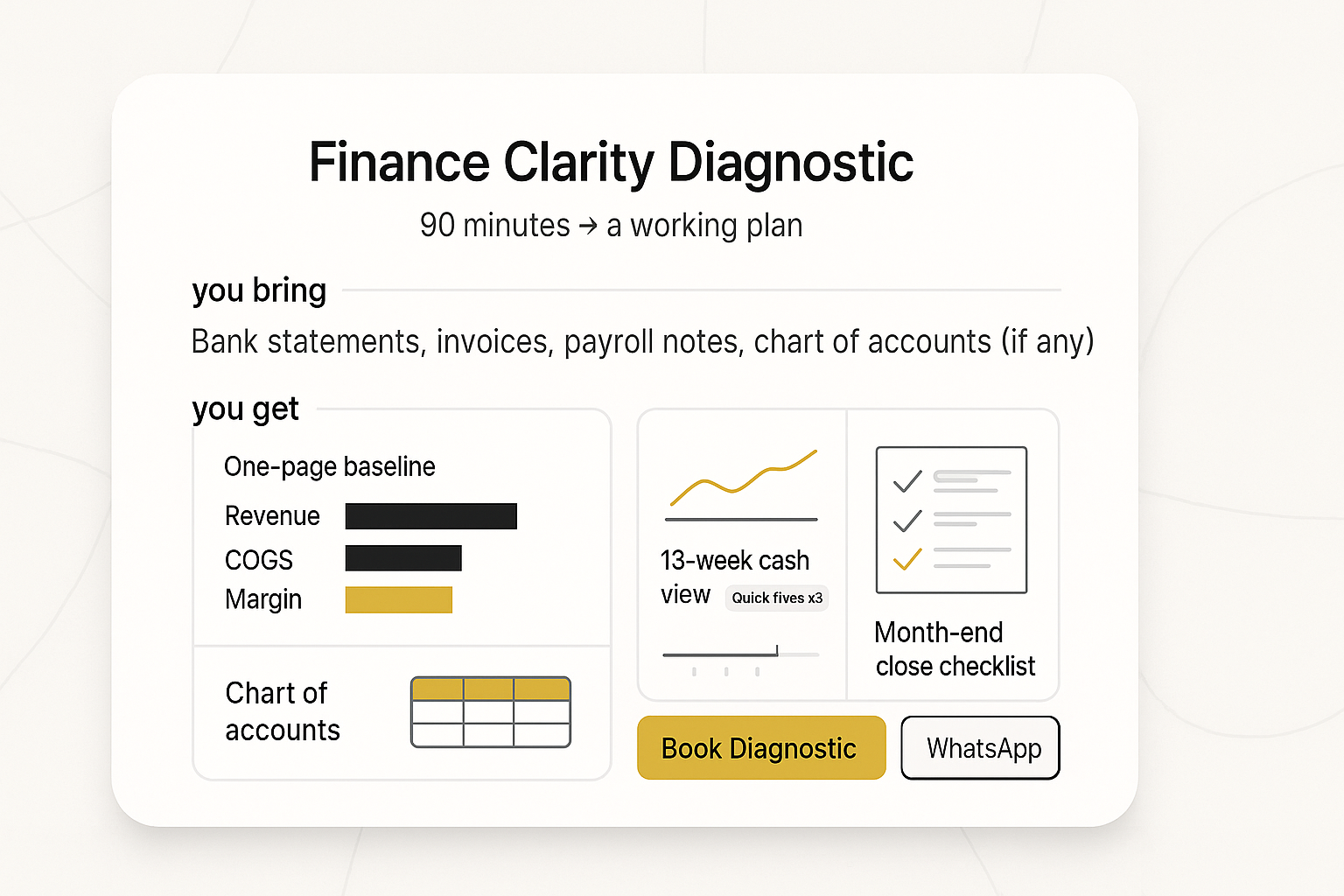 Finance Clarity - no button